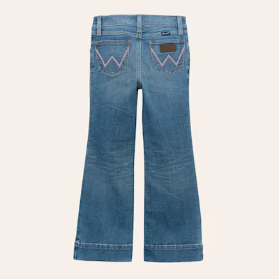 Wrangler Retro Girls' Nala Medium Wash Trouser Jeans