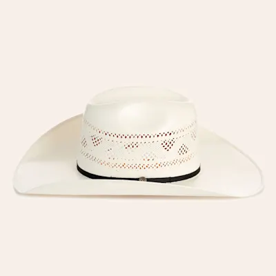 Rafter C Cowtown Ivory Vented Crown Shantung Straw Cowboy Hat