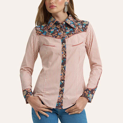 Lainey Wilson x Wrangler Prairie Print Western Snap Shirt