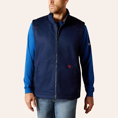 Ariat Men's FR Navy Basic Insulated Canvas Vest