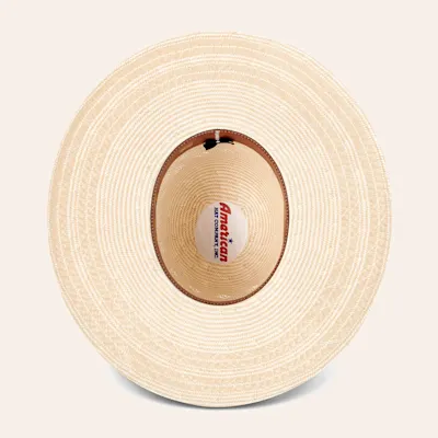 American Hat Two Tone Diamond Vent Open Crown Straw Cowboy Hat