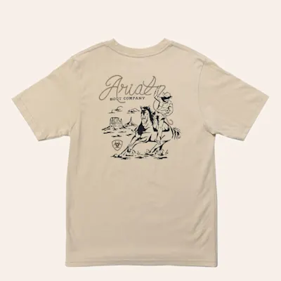 Ariat Boy's Latte Boot Company Logo Graphic T-Shirt