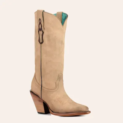 Corral Women's Distressed Sand Pointed Toe Cowboy Boots