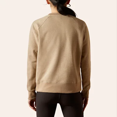Ariat Women's Rebar Lightweight Fleece Oatmeal Heather Sweatshirt