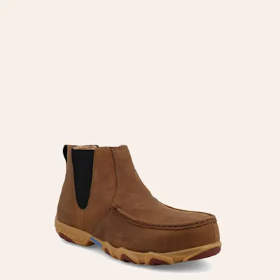 Twisted X Women's Brown CellStretch Round Composite Toe Chelsea Work Boot