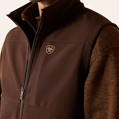 Ariat Men's Vernon Coffee Softshell Vest