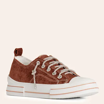Very G Women's Aman Tan Velvet Sneakers