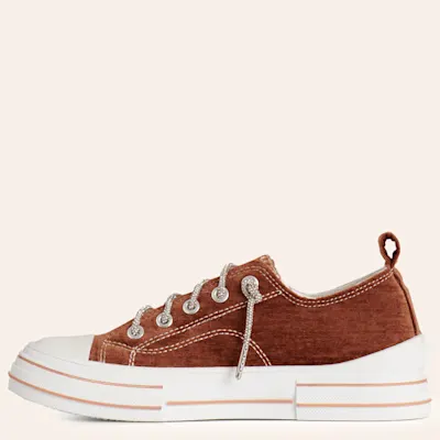 Very G Women's Aman Tan Velvet Sneakers