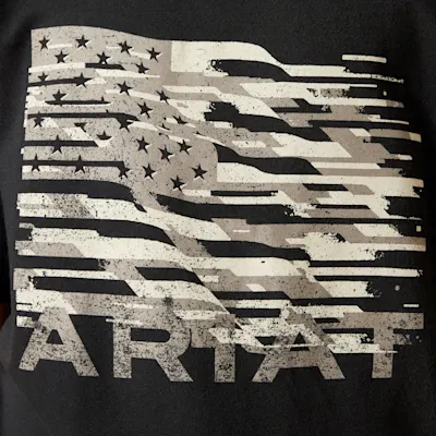 Ariat Boy's Black Freedom Flag Graphic T-Shirt