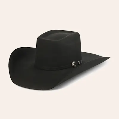 Cavender's Cowboy Collection 3X Black Self Band Premium Wool Cowboy Hat