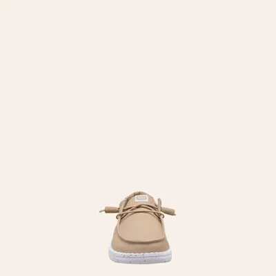 Hey Dude Women's Wendy Stretch Canvas Neutral Lace Moc Toe Shoes
