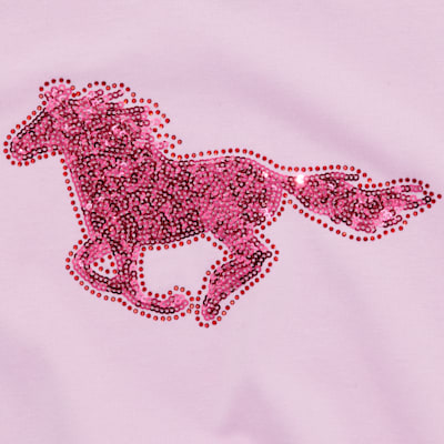 Rockin' C Girls' Orchid Sequin Tie Front Knit Top