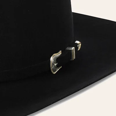 American Hat 10X Black Open Crown Felt Cowboy Hat