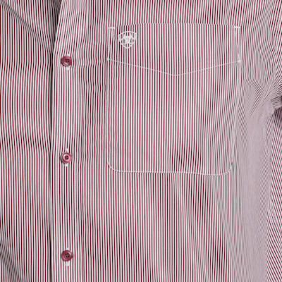Ariat Men's Burgundy Stripe Print Western Shirt