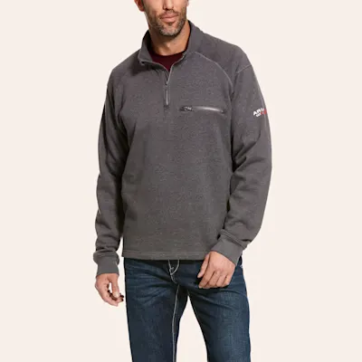 Ariat FR Charcoal Gray 1/4 Zip Work Pullover