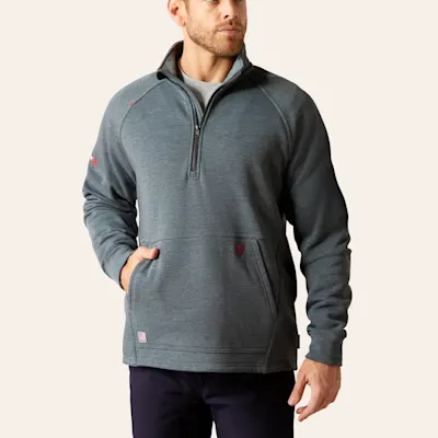 Ariat Men's FR Primo 2.0 Dark Gray CAT 3 1/4 Zip Pullover