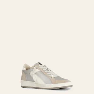 Shushop Women’s Salma Beige & Metallic Silver Almond Toe Casual Shoes