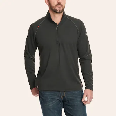 Ariat FR Heather Black 1/2 Zip Work Pullover