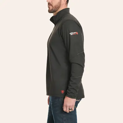 Ariat FR Heather Black 1/2 Zip Work Pullover