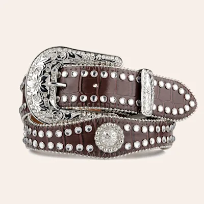 Nocona Children's Rhinestone and Crocodile Print Belt N4426002