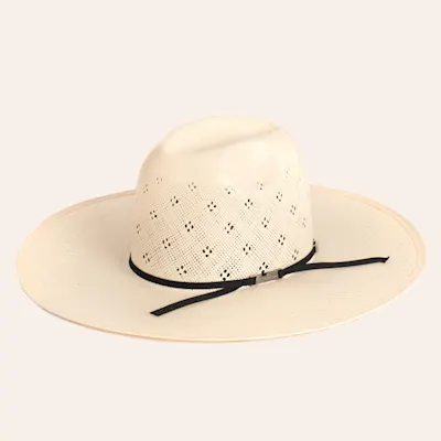 American Hat Ivory Vented Minnick Crown Straw Cowboy Hat