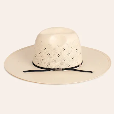 American Hat Ivory Vented Minnick Crown Straw Cowboy Hat