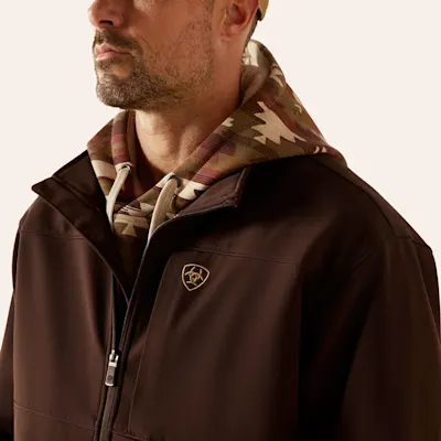 Ariat Men's Vernon Coffee Bean Logo Softshell Jacket