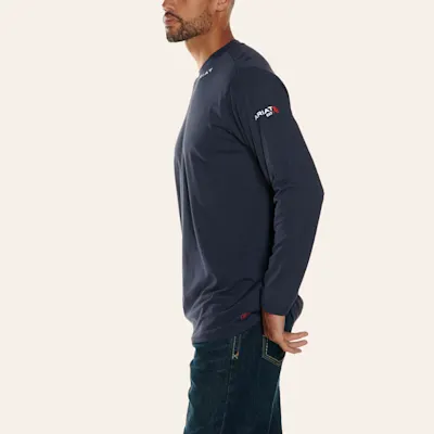 Ariat Men's Base Layer Navy FR Long Sleeve T-Shirt