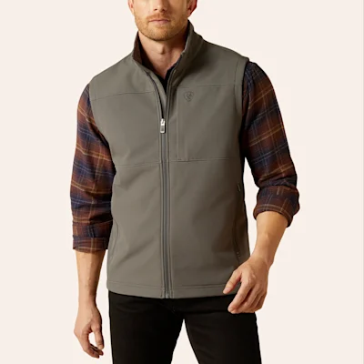 Ariat Men's Vernon Gray Softshell Vest