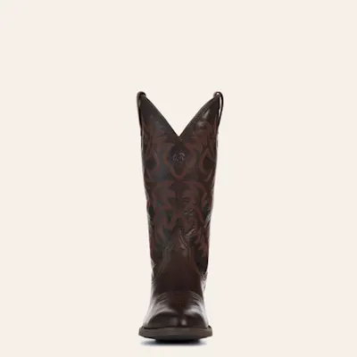 Ariat Men's Burnished Chocolate & Cinnamon Heritage R Toe Cowboy Boots