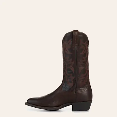 Ariat Men's Burnished Chocolate & Cinnamon Heritage R Toe Cowboy Boots