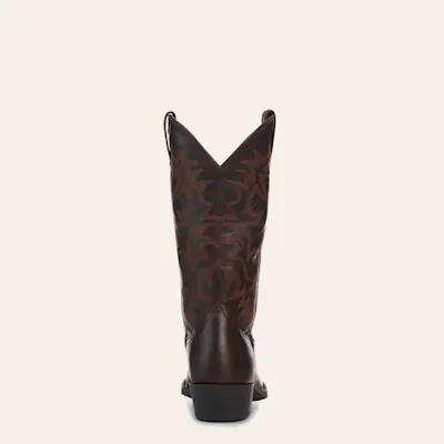 Ariat Men's Burnished Chocolate & Cinnamon Heritage R Toe Cowboy Boots 4 Ariat Men's Burnished Chocolate & Cinnamon Heritage R Toe Cowboy Boots