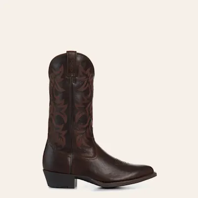 Ariat Men's Burnished Chocolate & Cinnamon Heritage R Toe Cowboy Boots 5 Ariat Men's Burnished Chocolate & Cinnamon Heritage R Toe Cowboy Boots