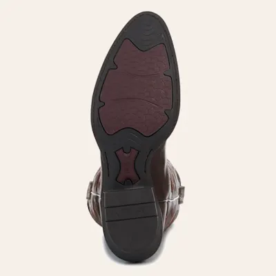 Ariat Men's Burnished Chocolate & Cinnamon Heritage R Toe Cowboy Boots 6 Ariat Men's Burnished Chocolate & Cinnamon Heritage R Toe Cowboy Boots
