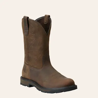 Ariat Men's Groundbreaker Distressed Brown Round Toe Work Boots