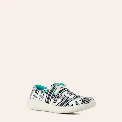 Ariat Women's Hilo Chimayo Stark Aztec Print Canvas Lace Up Casual Shoes