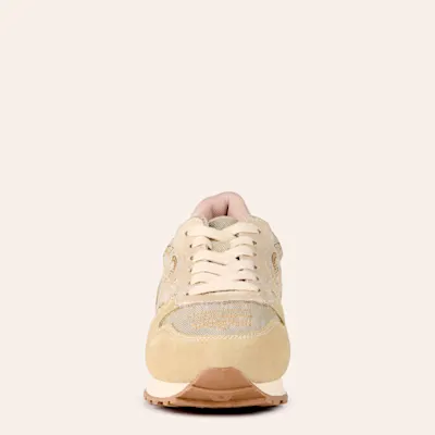 Roper Women's Giddy Up Spice Cream Faux Suede & Canvas Sneakers
