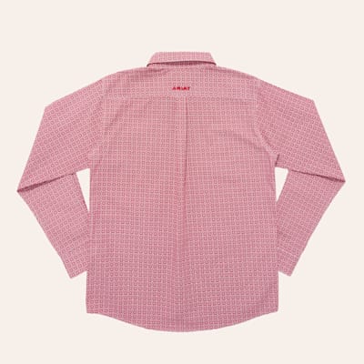 Ariat Boy's Kenny Red Medallion Print Western Shirt