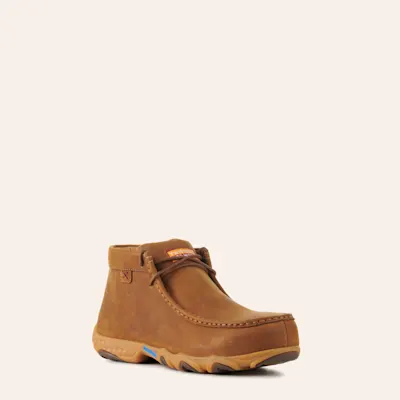 Twisted X Women's Pecan CellStretch Moc Steel Toe Lace Up Work Boots