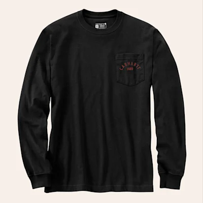 Carhartt Men's Loose Fit Heavyweight Black Longhorn Graphic T-Shirt