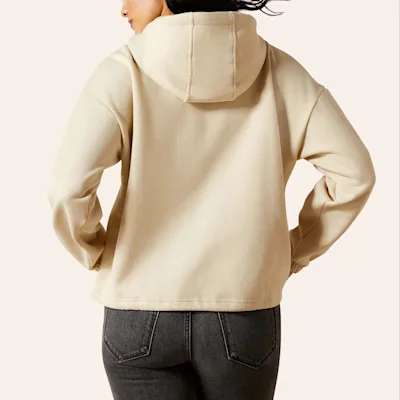 Ariat Women’s Essential Cream & Brown Covered Wagon Graphic Hoodie