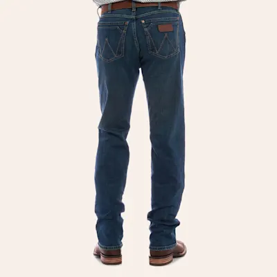 Wrangler Retro Men's Portland Dark Wash Slim Fit Stretch Straight Leg Jeans - Extended Sizes