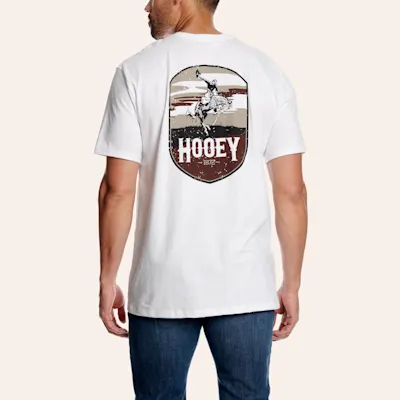 Hooey Men's Cheyenne White Logo Graphic T-Shirt