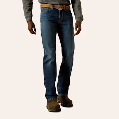 Ariat Men's FR M7 Medium Wash Lightweight DuraStretch Straight Leg Jeans