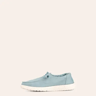 Hey Dude Women's Wendy Stretch Canvas Light Stonewash Moc Toe Shoes