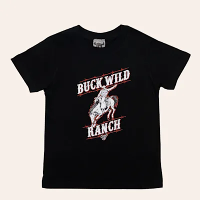 Cowboy Hardware Toddler Boys' Black Buck Wild Ranch Graphic T-Shirt