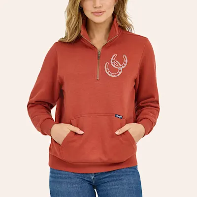 Wrangler Retro Women's Cinnamon Horseshoe Graphic Pullover