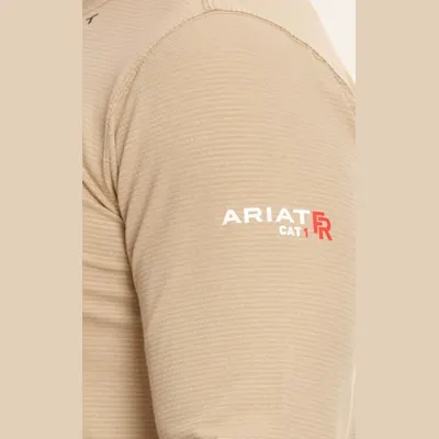 Ariat FR Men's Khaki Long Sleeve Base Layer Work T-Shirt