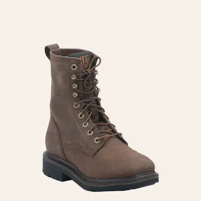 Ariat Men's Cascade Alamo Brown Wide Square Toe Lace Up Work Boots