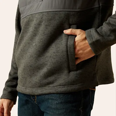 Ariat Men's Caldwell Gray Reinforced Snap Sweater 4 Ariat Men's Caldwell Gray Reinforced Snap Sweater